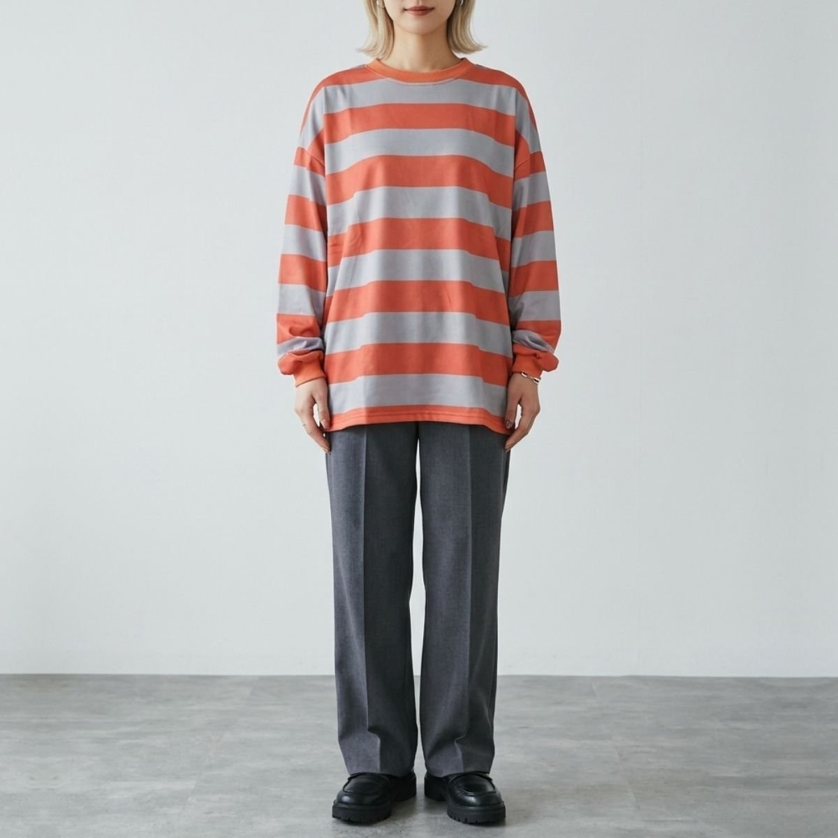 Tops/ワイドボーダートップス ST/No.22435