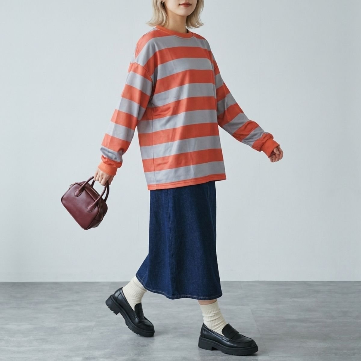 Tops/ワイドボーダートップス ST/No.22435
