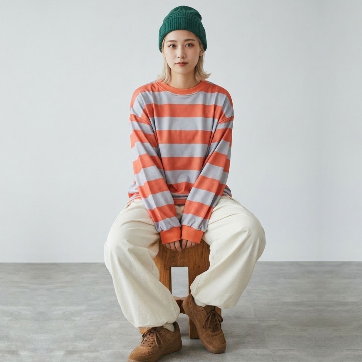 Tops/ワイドボーダートップス ST/No.22435