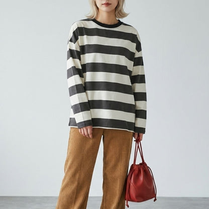 Tops/ワイドボーダートップス ST/No.22435