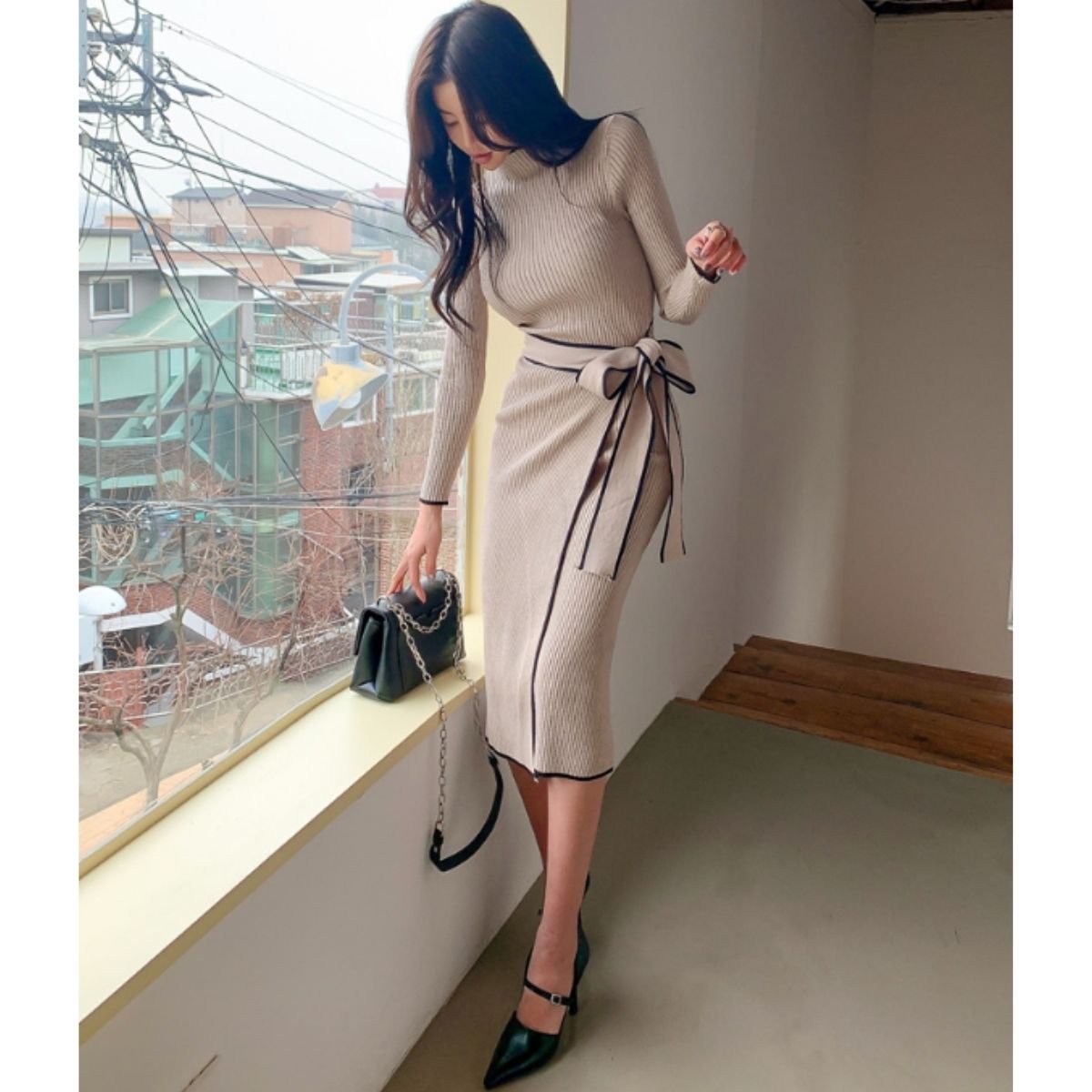 Dress/タイトリブリボンワンピース ST/No.22436