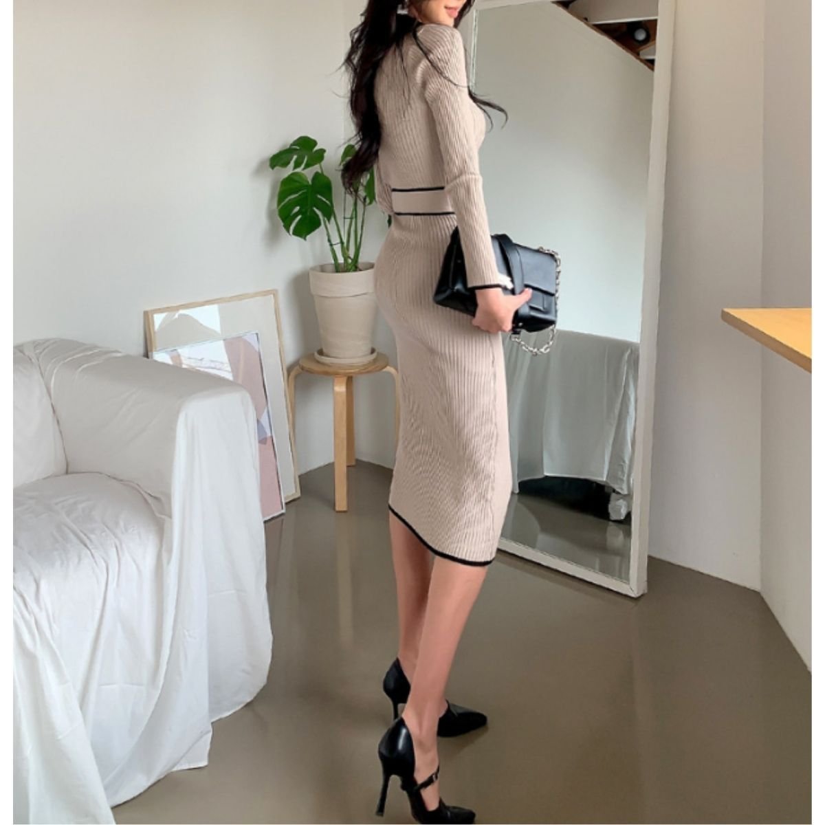 Dress/タイトリブリボンワンピース ST/No.22436