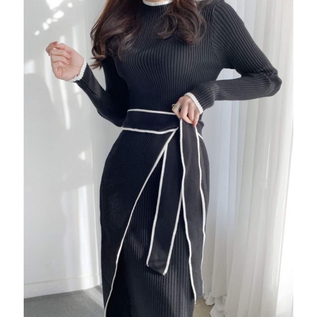 Dress/タイトリブリボンワンピース ST/No.22436