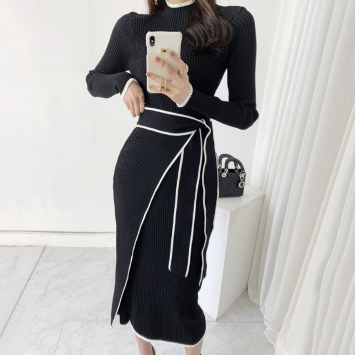 Dress/タイトリブリボンワンピース ST/No.22436