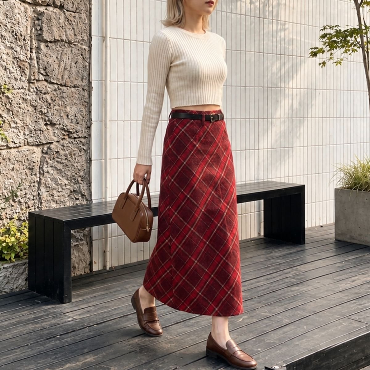 Skirt/クラシカルチェックスカート ST/No.22440