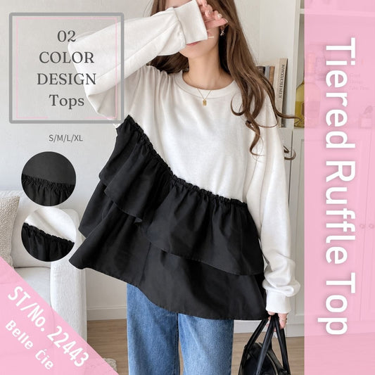 T-Shirts/ティアードフリルトップス ST/No.22443
