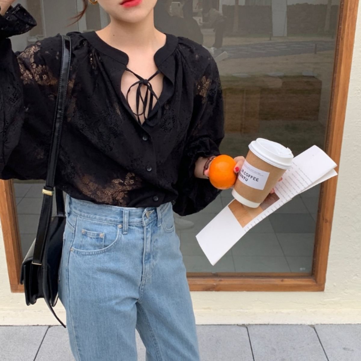Shirts/シアーレースブラウス ST/No.22444