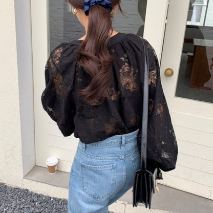 Shirts/シアーレースブラウス ST/No.22444