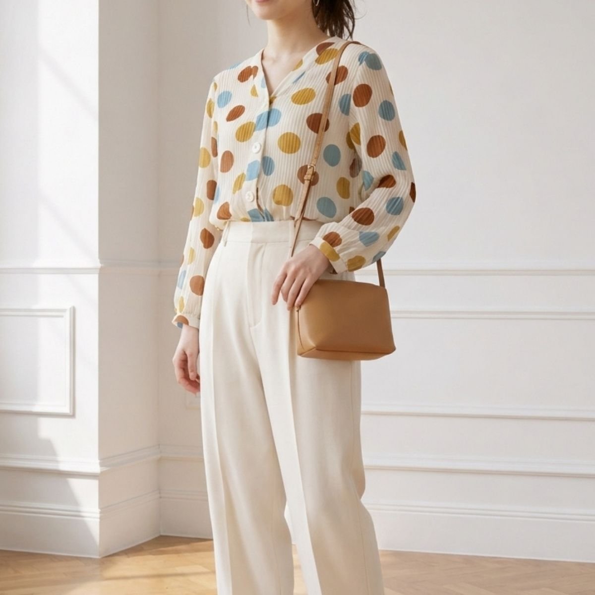 Blouse/ドットシアーブラウス ST/No.22451