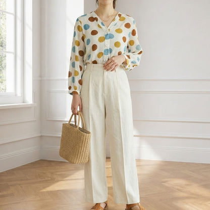 Blouse/ドットシアーブラウス ST/No.22451