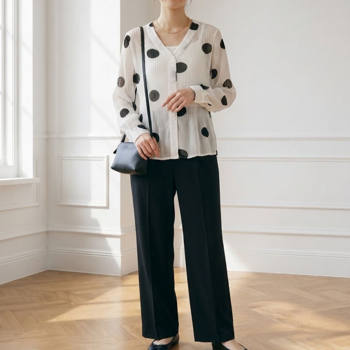 Blouse/ドットシアーブラウス ST/No.22451