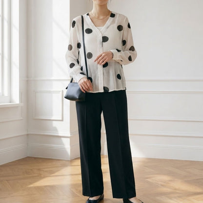 Blouse/ドットシアーブラウス ST/No.22451
