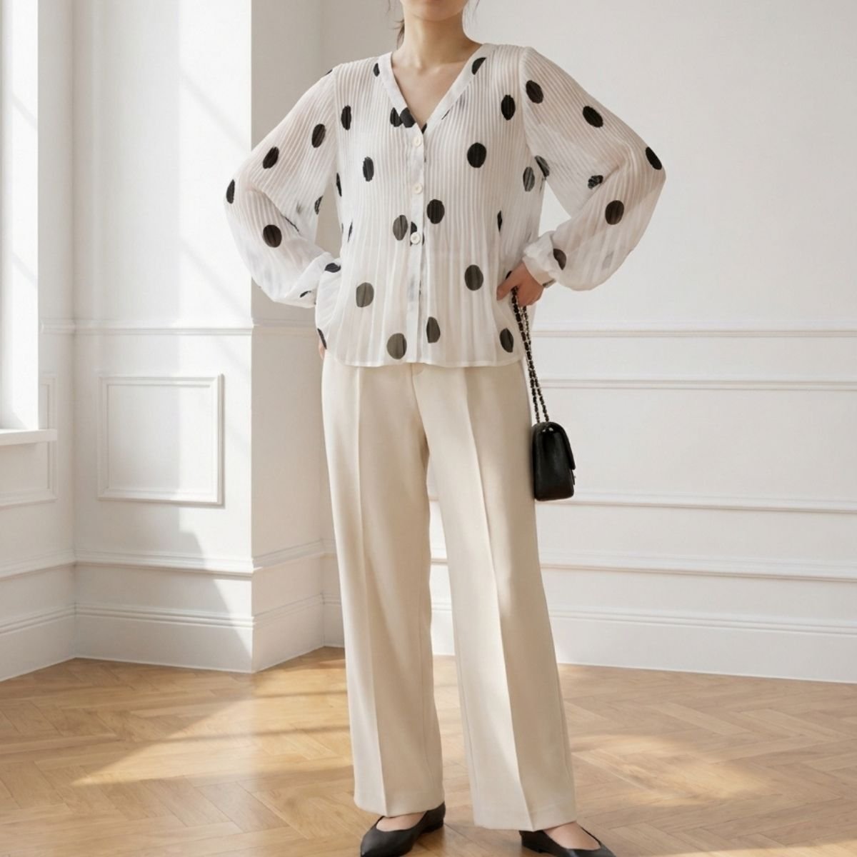 Blouse/ドットシアーブラウス ST/No.22451
