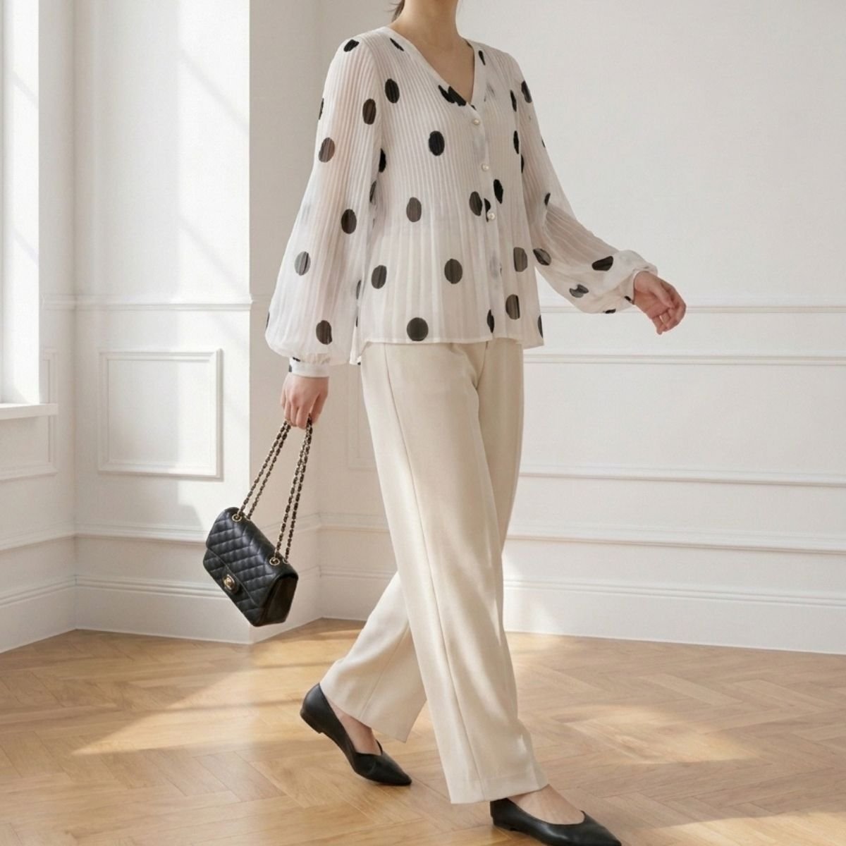 Blouse/ドットシアーブラウス ST/No.22451