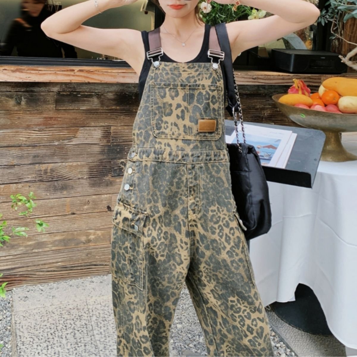 Overalls/レオパードワイドサロペット ST/No.22452 – Belle Ćie