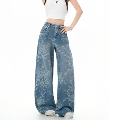 Pants/フラワー総刺繍ワイドデニムパンツ ST/No.22453