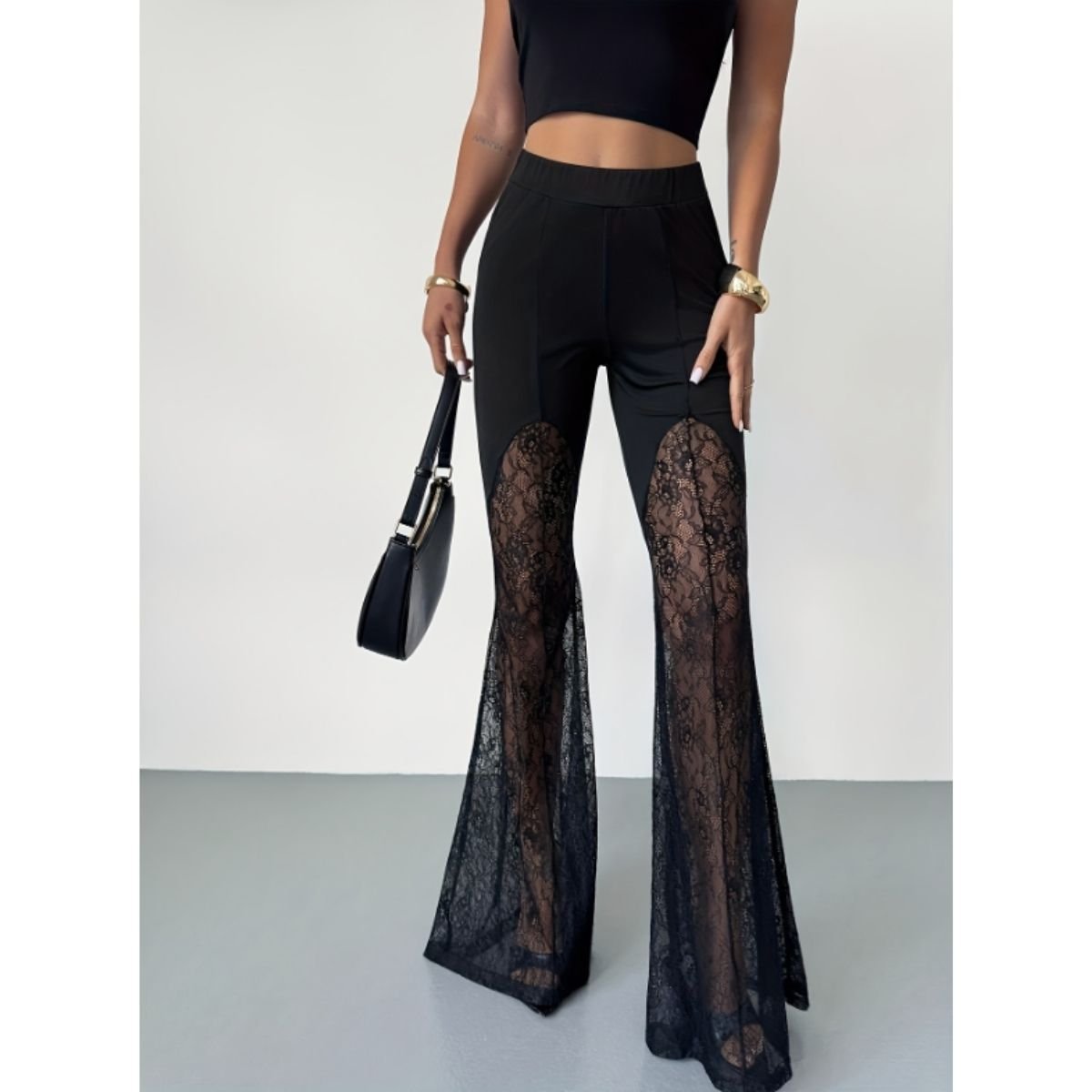 Pants/レース切替フレアパンツ ST/No.22456