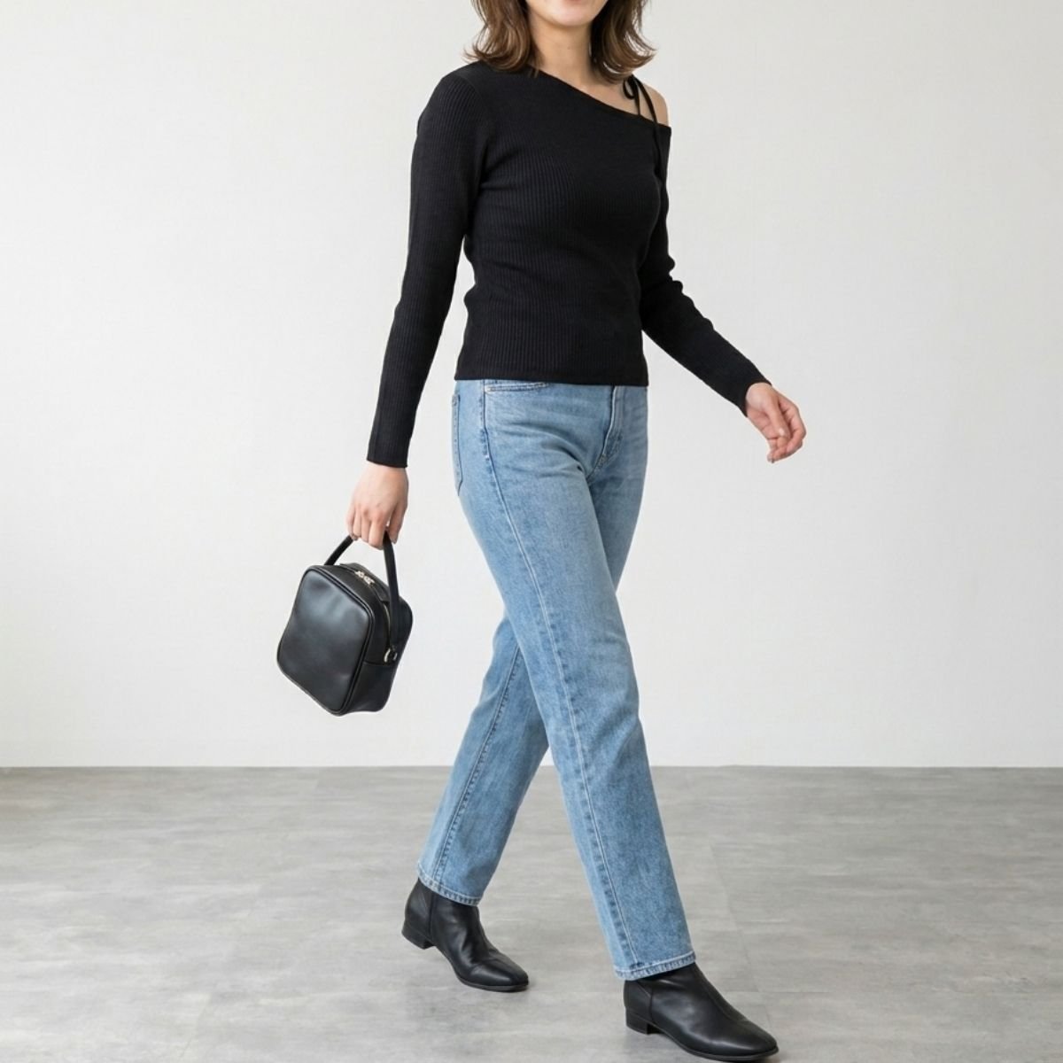 Knit/オープンショルダーリボンニット ST/No.22461
