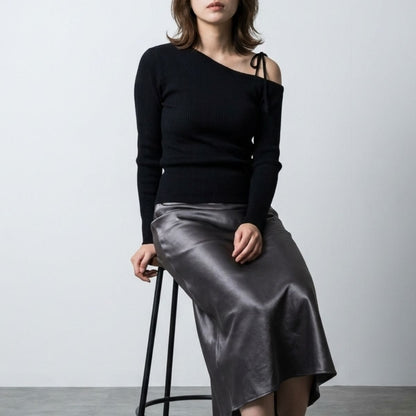 Knit/オープンショルダーリボンニット ST/No.22461