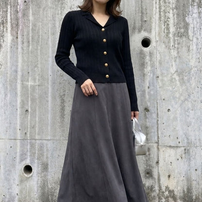 Knit/ゴールドボタンリブカーデ ST/No.22464