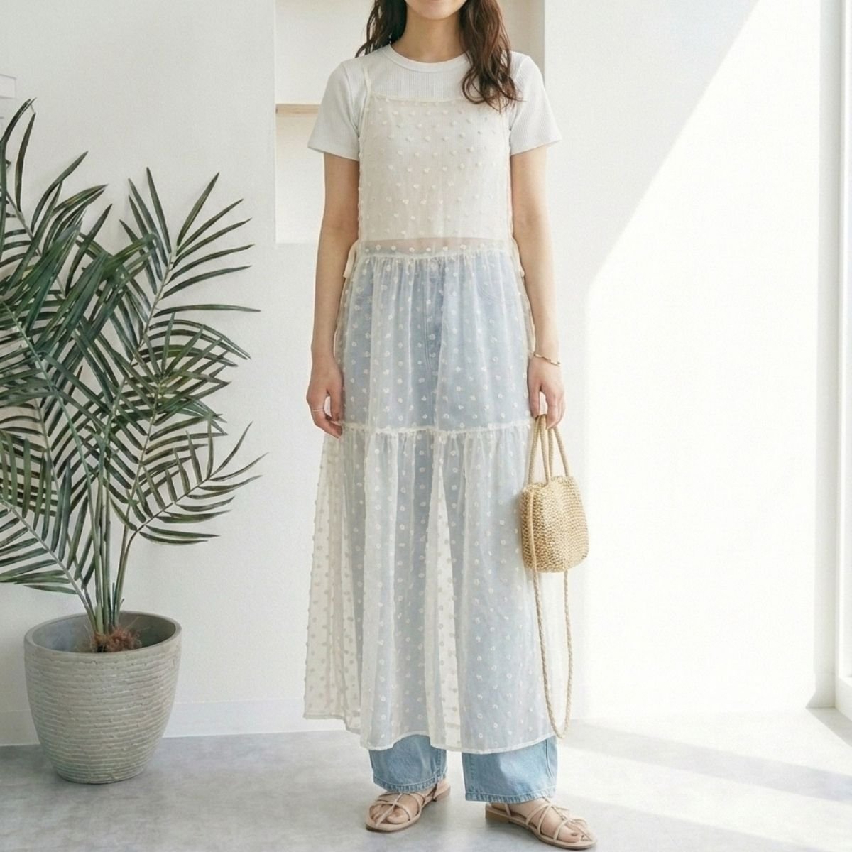 Dress/シアーリボンキャミワンピース ST/No.22467