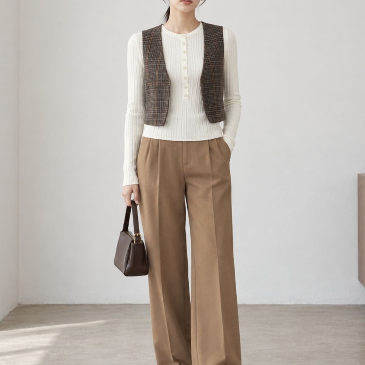Knit/リブヘンリーネックニット ST/No.22468