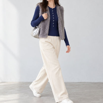 Knit/リブヘンリーネックニット ST/No.22468
