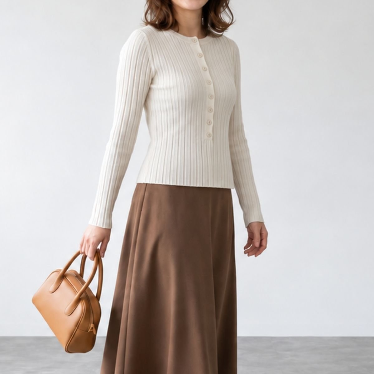 Knit/リブヘンリーネックニット ST/No.22468