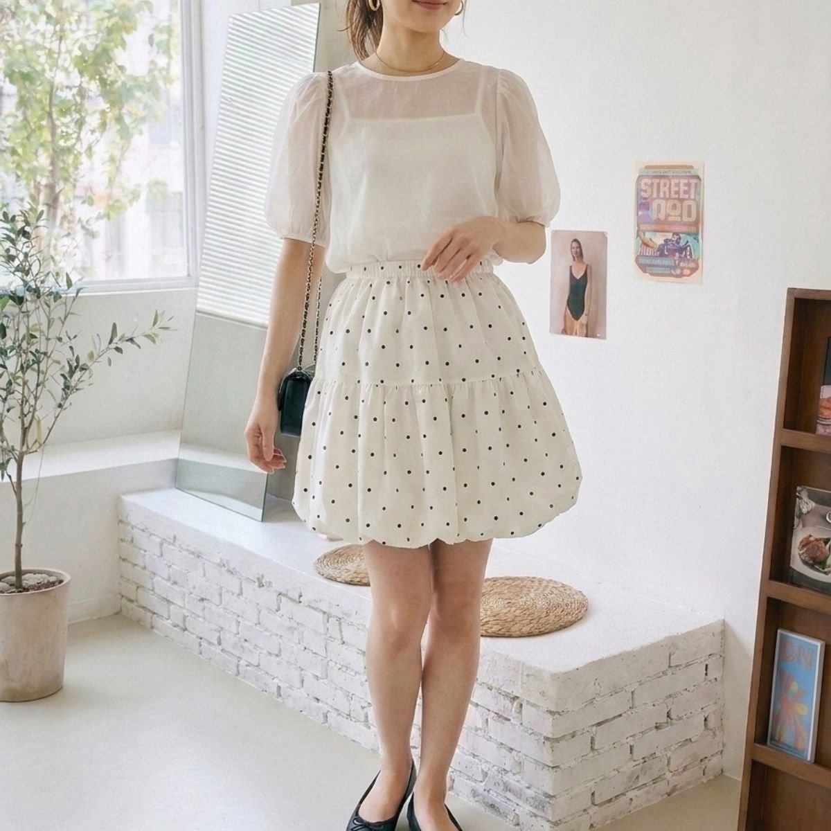 Skirt/ドットバルーンミニスカート ST/No.22470