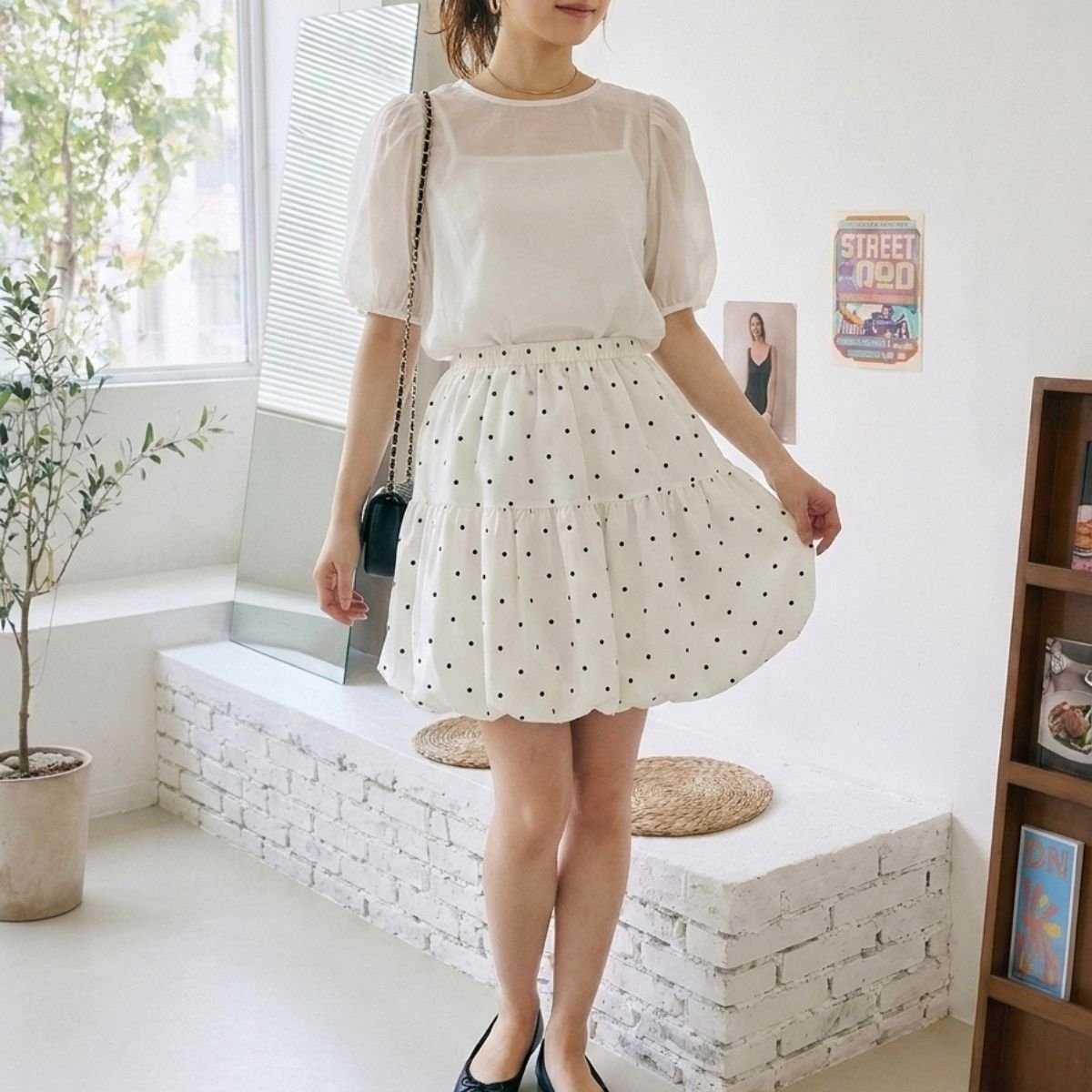 Skirt/ドットバルーンミニスカート ST/No.22470