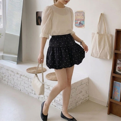 Skirt/ドットバルーンミニスカート ST/No.22470