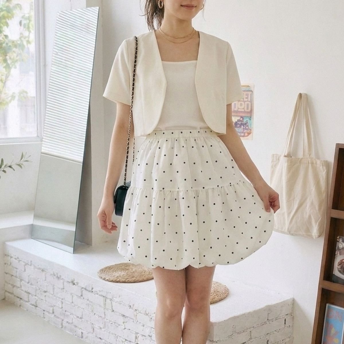Skirt/ドットバルーンミニスカート ST/No.22470