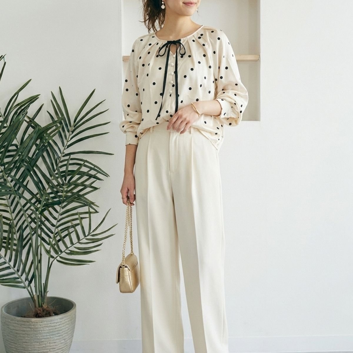 Blouse/リボンドットブラウス ST/No.22471