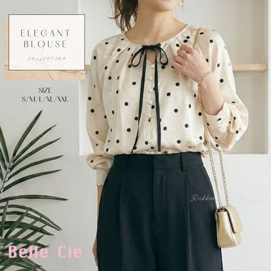 Blouse/リボンドットブラウス ST/No.22471