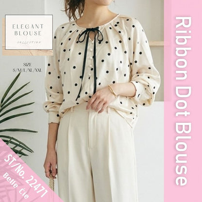 Blouse/リボンドットブラウス ST/No.22471