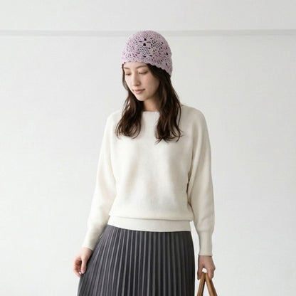 Cap/クロシェ編みニット帽 ST/No.22472