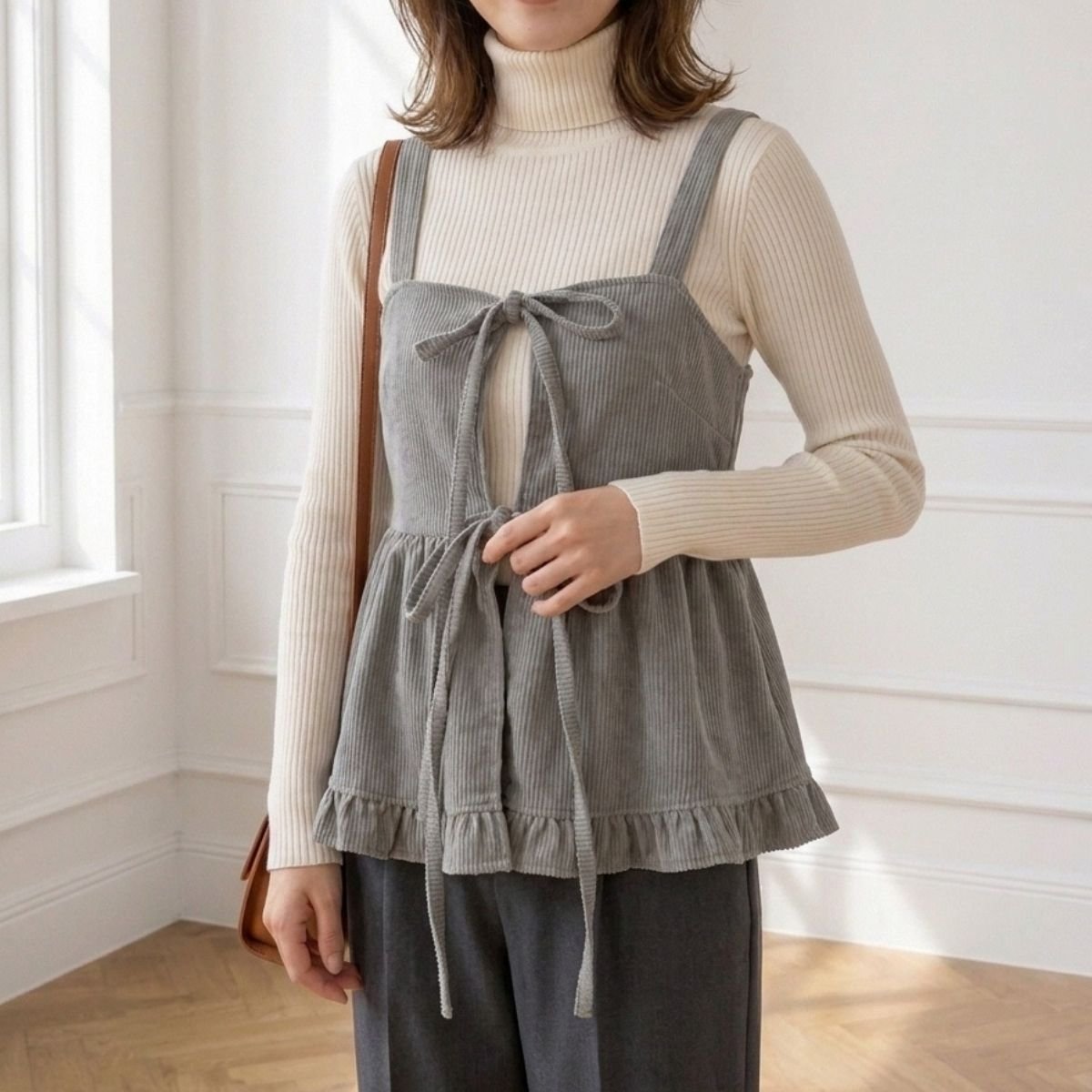 Tops/リボンペプラムビスチェ ST/No.22474