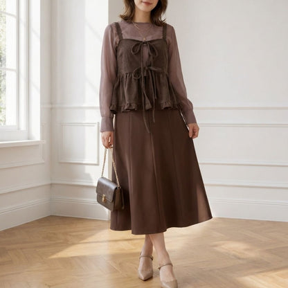 Tops/リボンペプラムビスチェ ST/No.22474