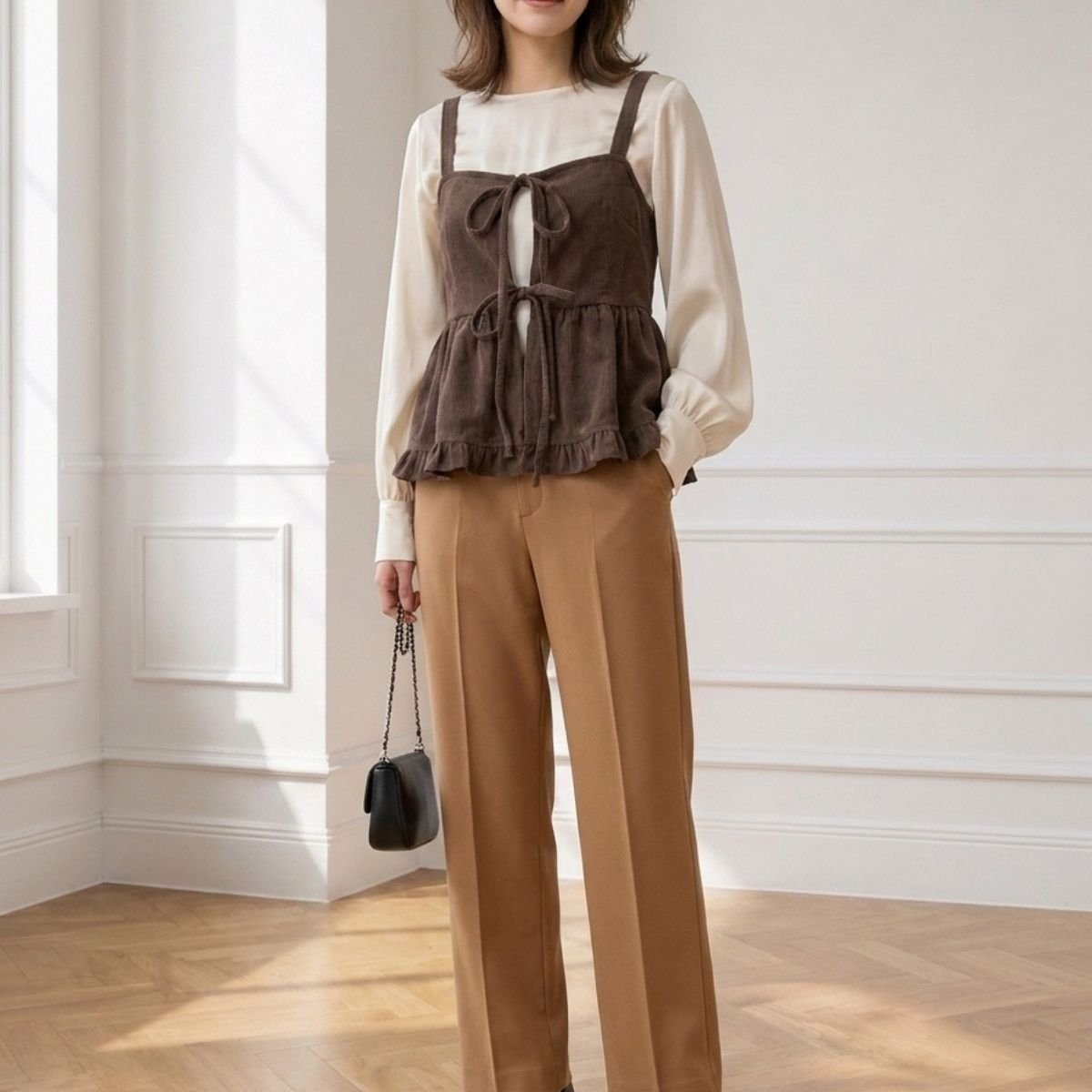 Tops/リボンペプラムビスチェ ST/No.22474