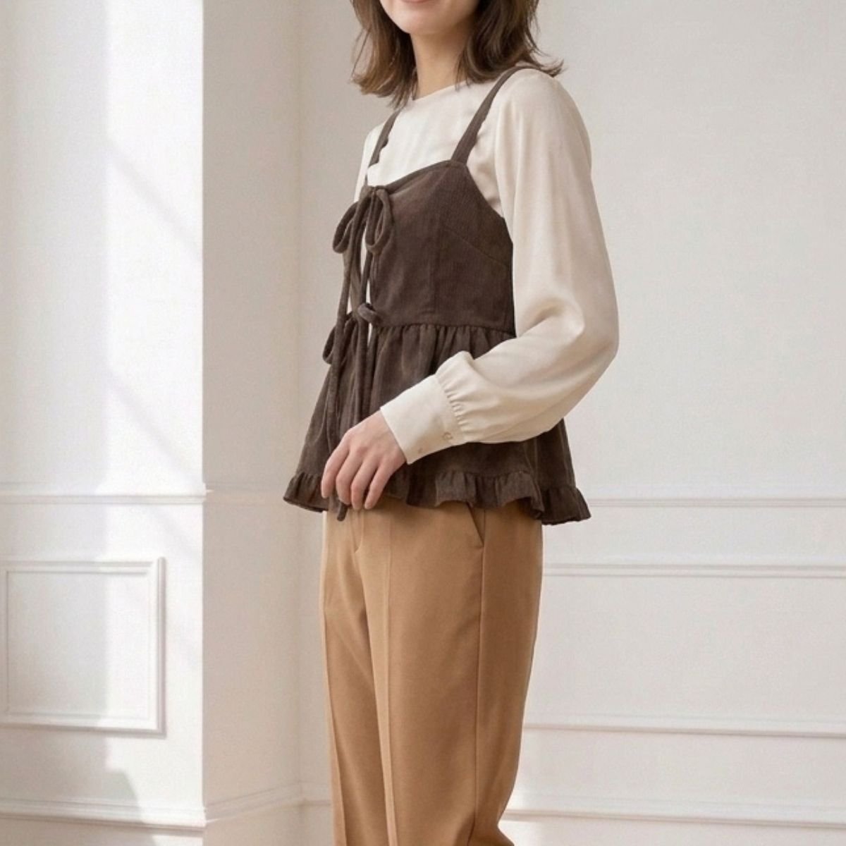 Tops/リボンペプラムビスチェ ST/No.22474