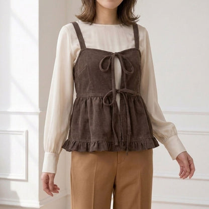Tops/リボンペプラムビスチェ ST/No.22474