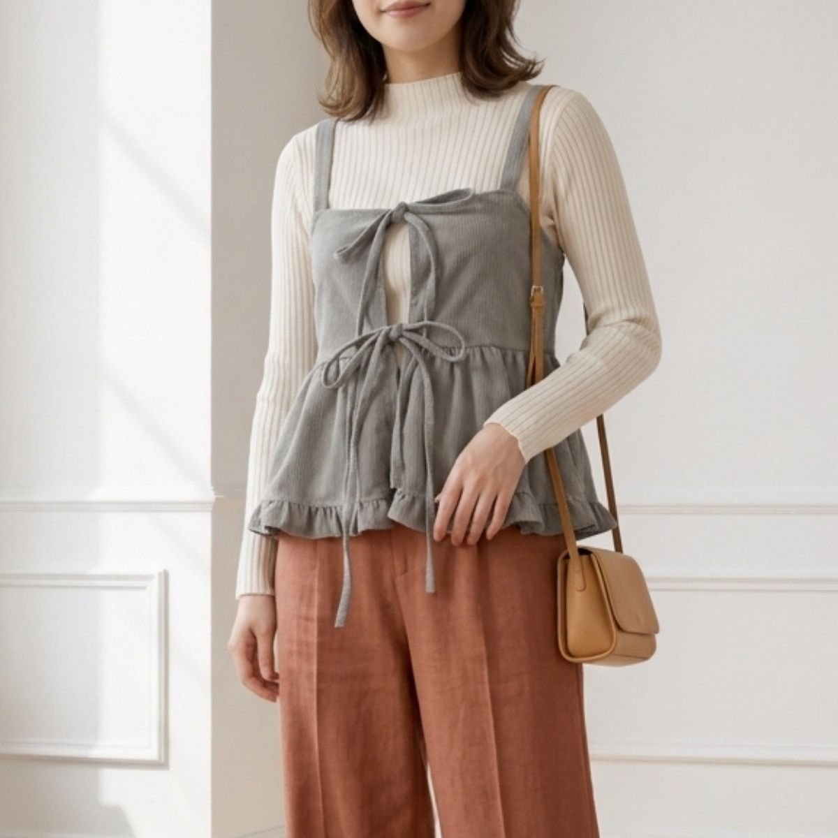Tops/リボンペプラムビスチェ ST/No.22474