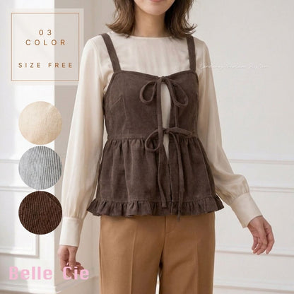 Tops/リボンペプラムビスチェ ST/No.22474