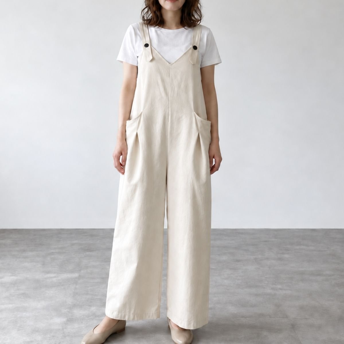 Overalls/ナチュラルワイドサロペット ST/No.22476