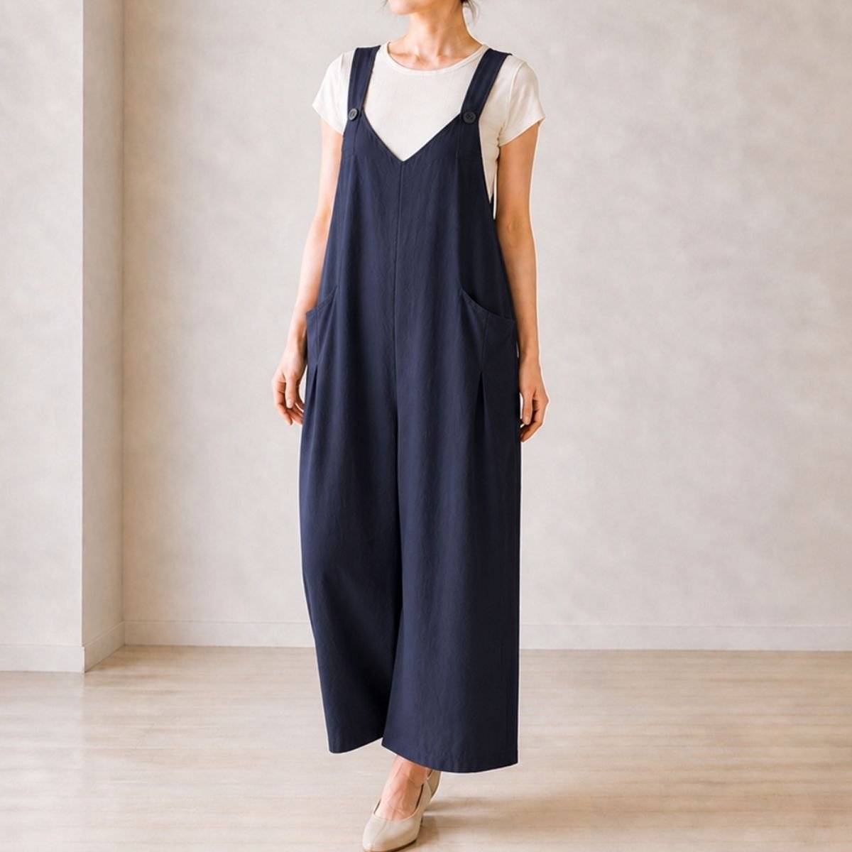 Overalls/ナチュラルワイドサロペット ST/No.22476
