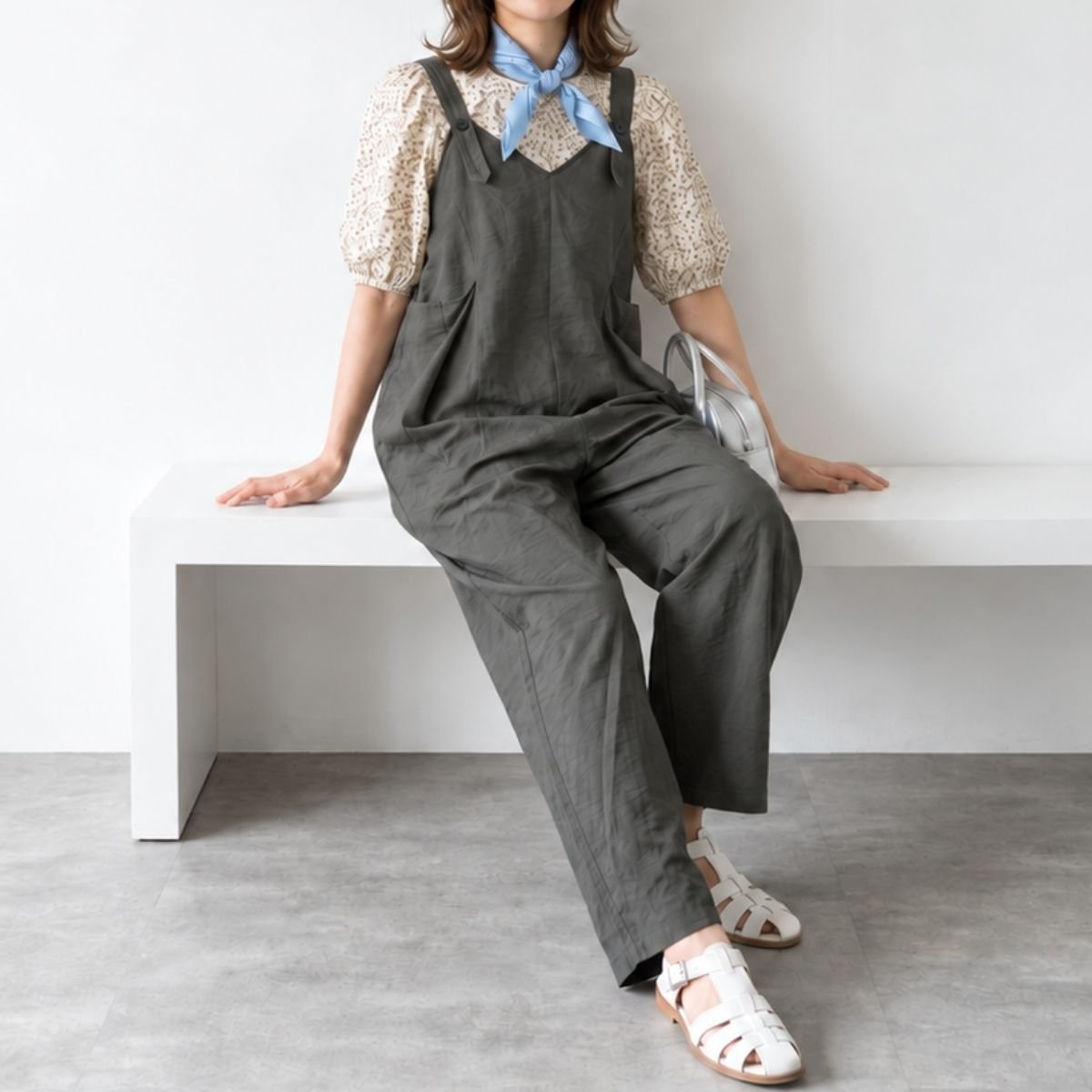Overalls/ナチュラルワイドサロペット ST/No.22476