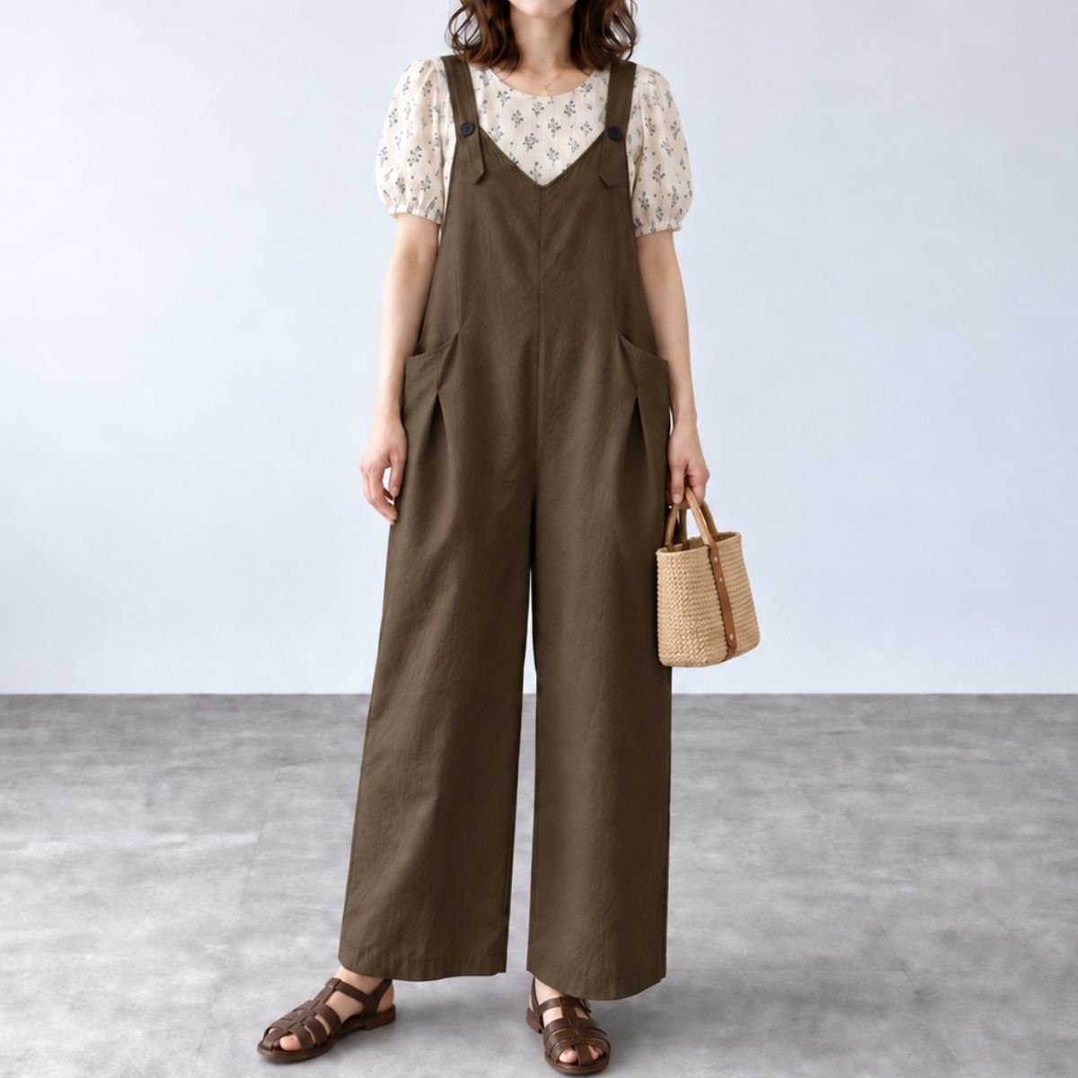 Overalls/ナチュラルワイドサロペット ST/No.22476