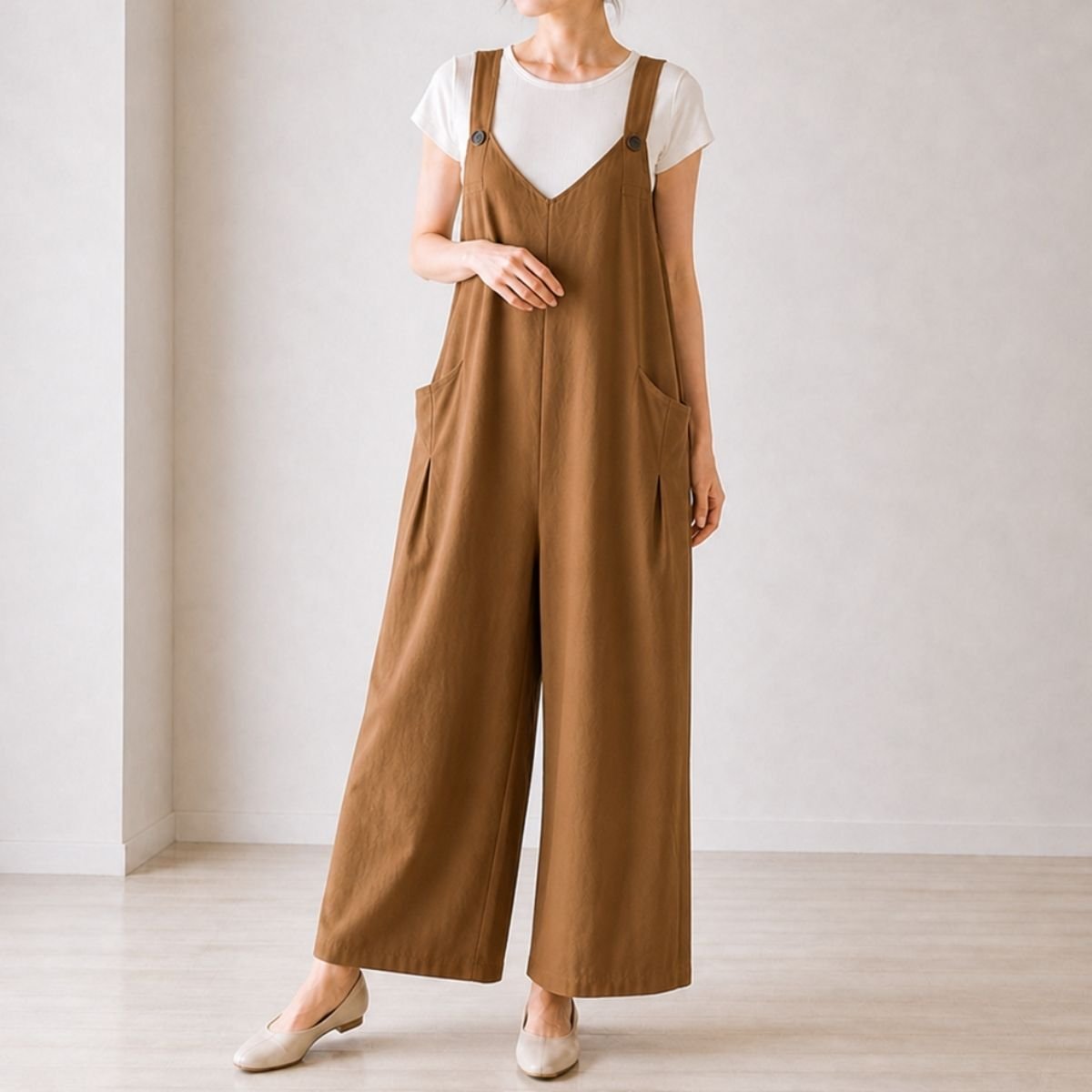 Overalls/ナチュラルワイドサロペット ST/No.22476