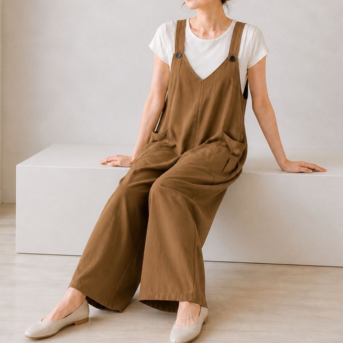 Overalls/ナチュラルワイドサロペット ST/No.22476