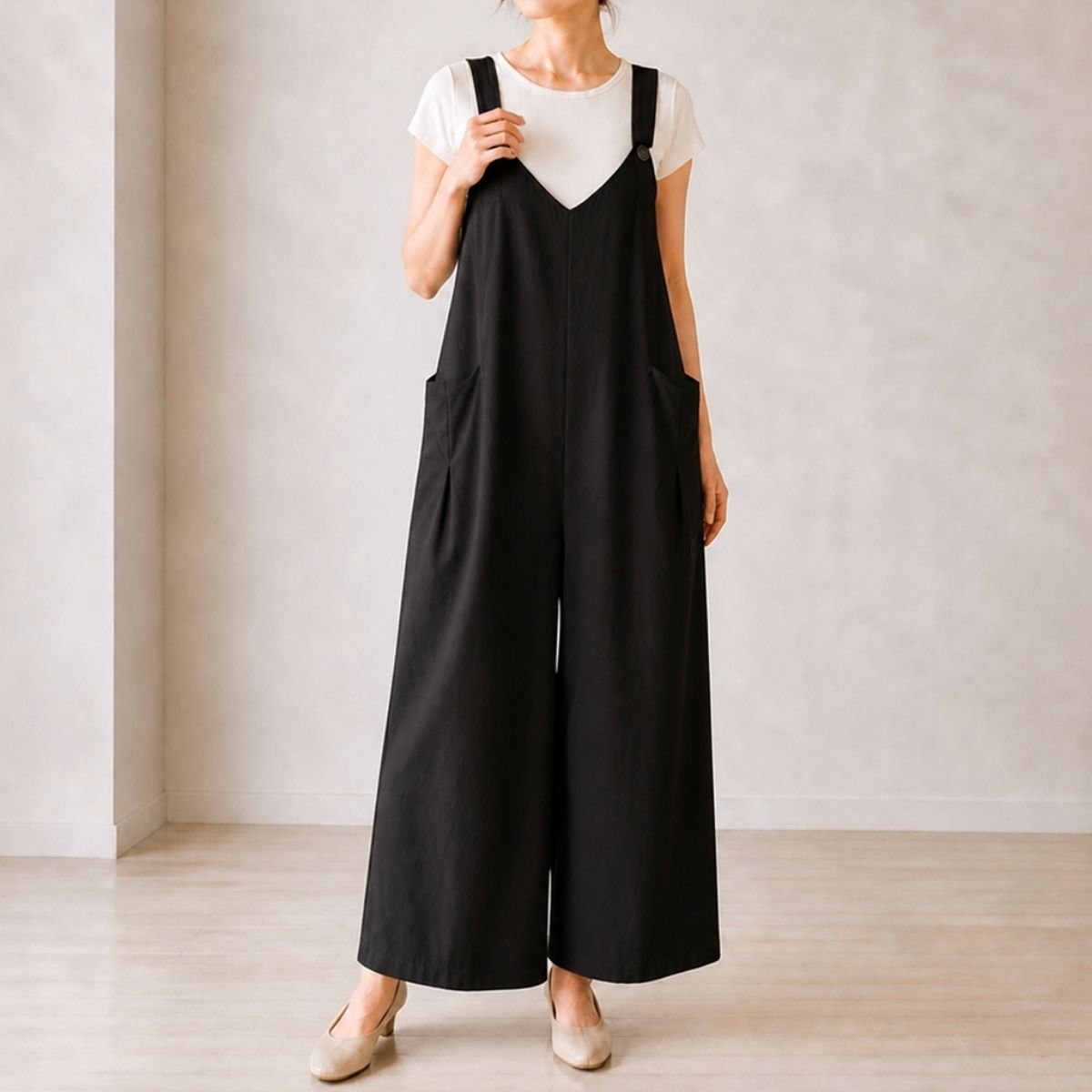 Overalls/ナチュラルワイドサロペット ST/No.22476